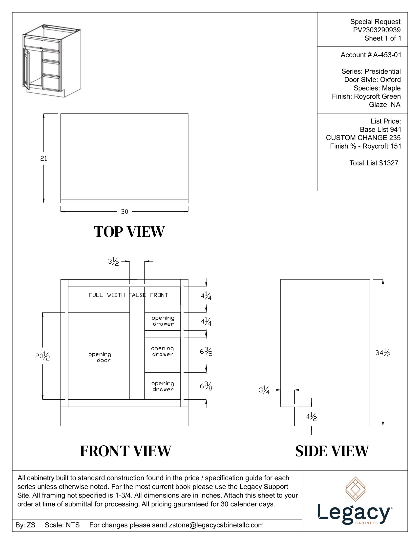 Custom Drawing Vanity Library - Legacy Cabinets | Legacy Cabinets