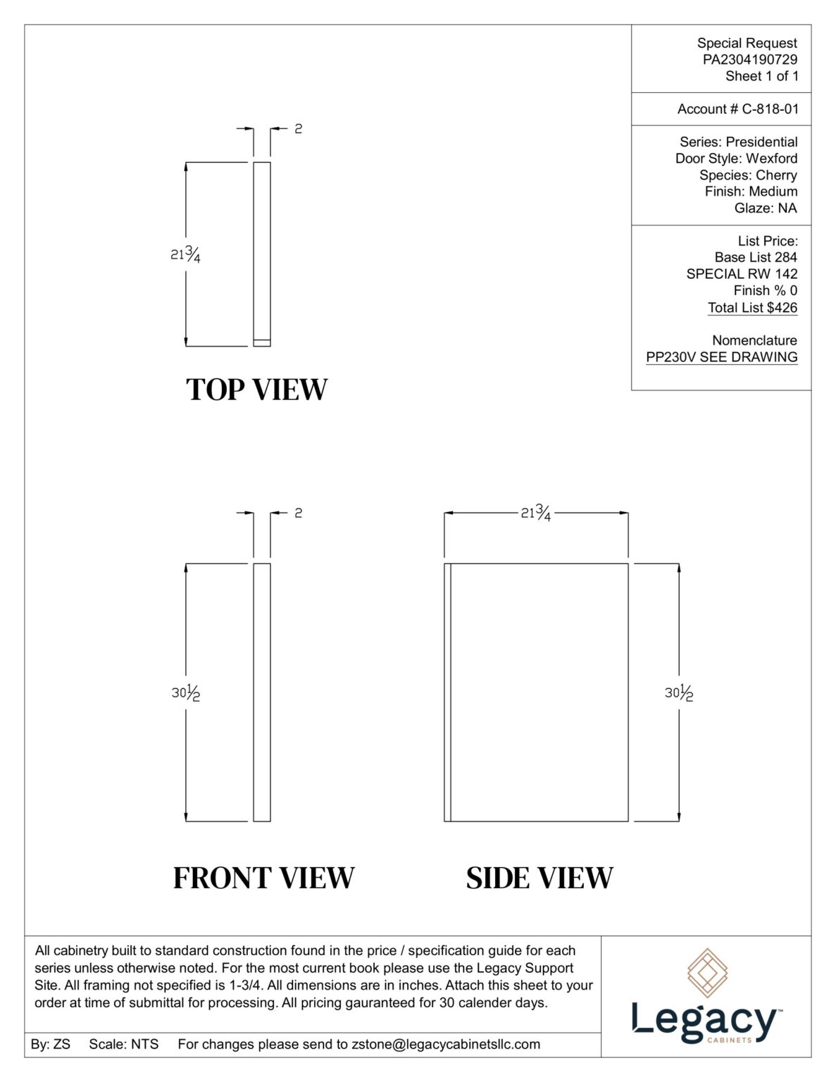 Custom Drawing Accessory Library - Legacy Cabinets | Legacy Cabinets